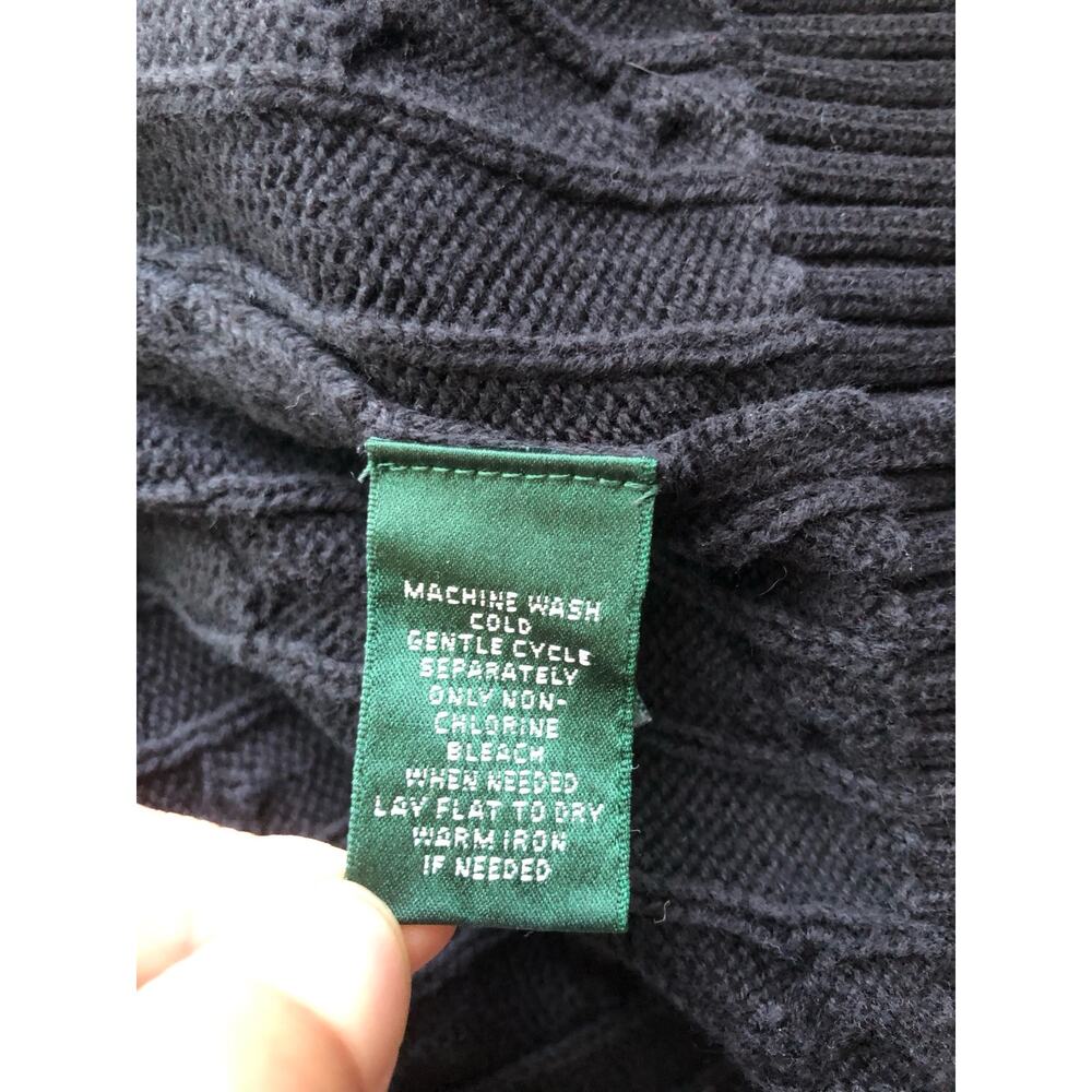 Lauren Ralph Lauren Womens Snap Button Sweater Black Size S/P - Picture 9 of 10